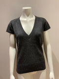 Pure Collection Anthracite pure cashmere sleeves v neck Size UK 10 US 4 ladies