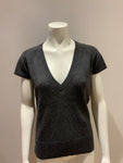 Pure Collection Anthracite pure cashmere sleeves v neck Size UK 10 US 4 ladies