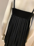 CATHERINE MALANDRINO DRESS BLACK PLEATED DRESS $525.00Y Size US 2 UK 6 XS ladies