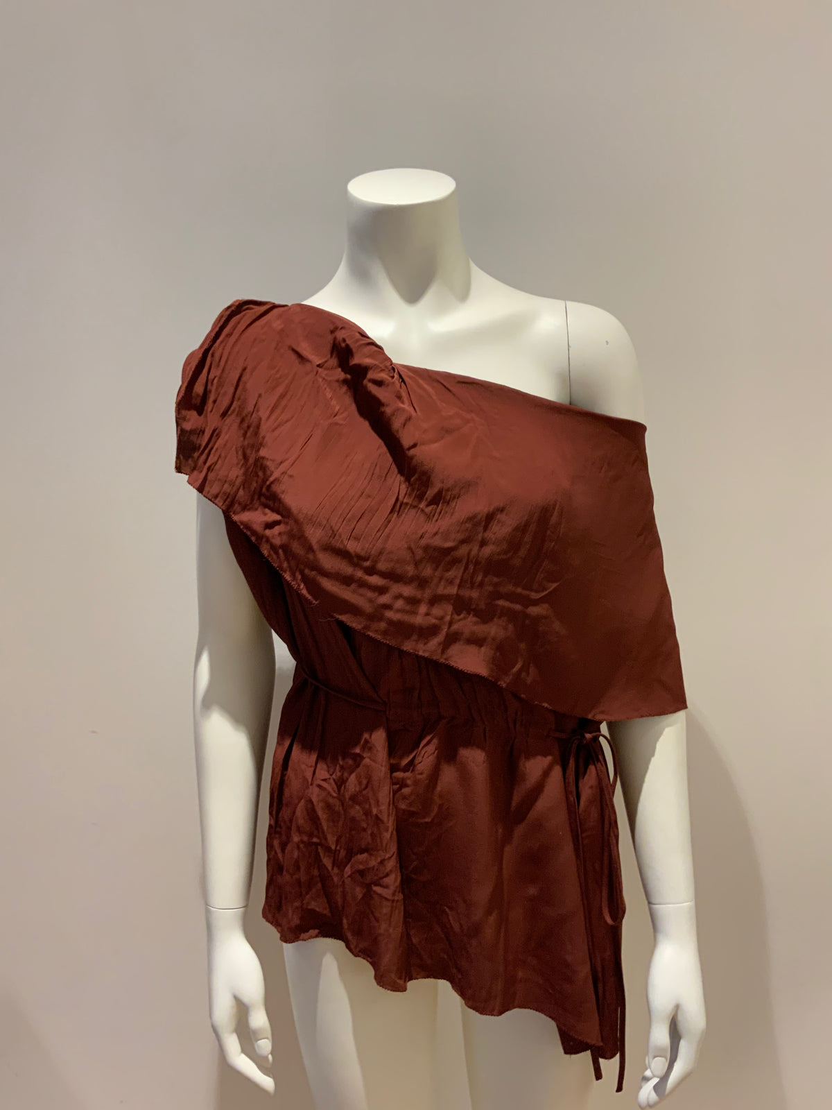MARNI Silk Blend Brown Top Blouse Size 38 US 2 UK 6 XS ladies