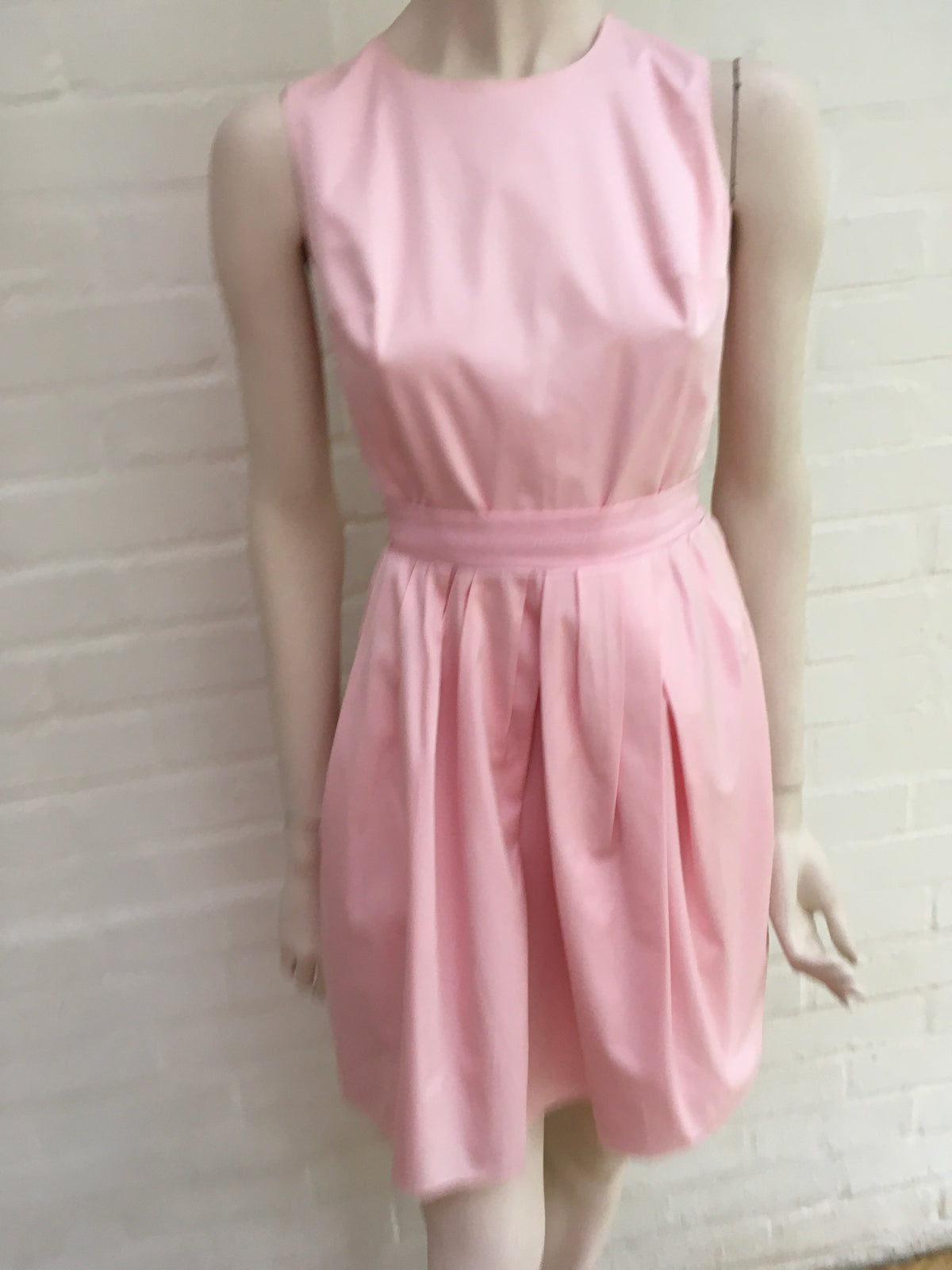 Carven Open-back Pink cotton dress FR 34 ladies