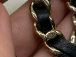 Chanel 2022 Latest Collection Lambskin Chain CC Brooch Black Leather Gold ladies