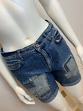 Tommy Hilfinger blue patched distressed Jeans Shorts Size 30 ladies