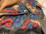 MiH Jeans Distressed Cropped Leather embroiders Biker Jacket Size S small ladies