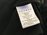 SANDRO LACE-PANELED MINI DRESS Size 3 L LARGE LADIES
