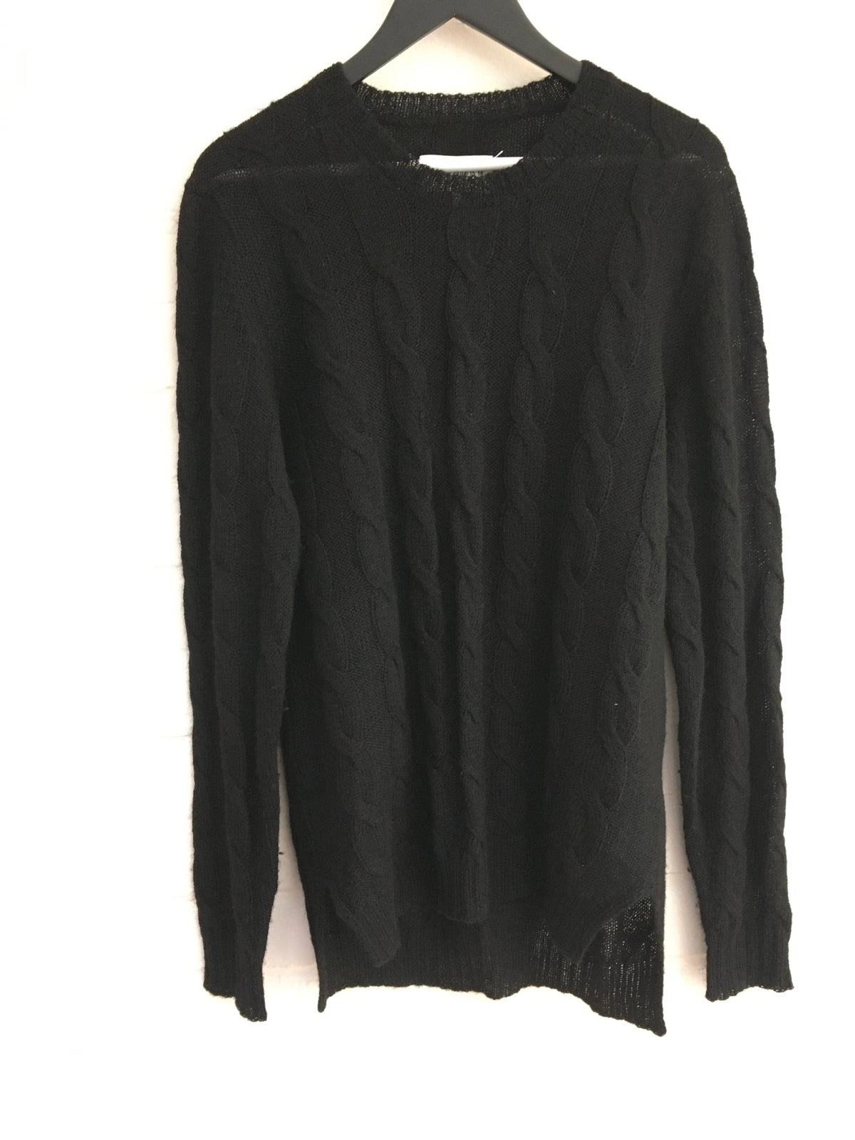 MAISON MARTIN MARGIELA WOOL & ALPACA THIN CABLE KNIT JUMPER SWEATER L LARGE men