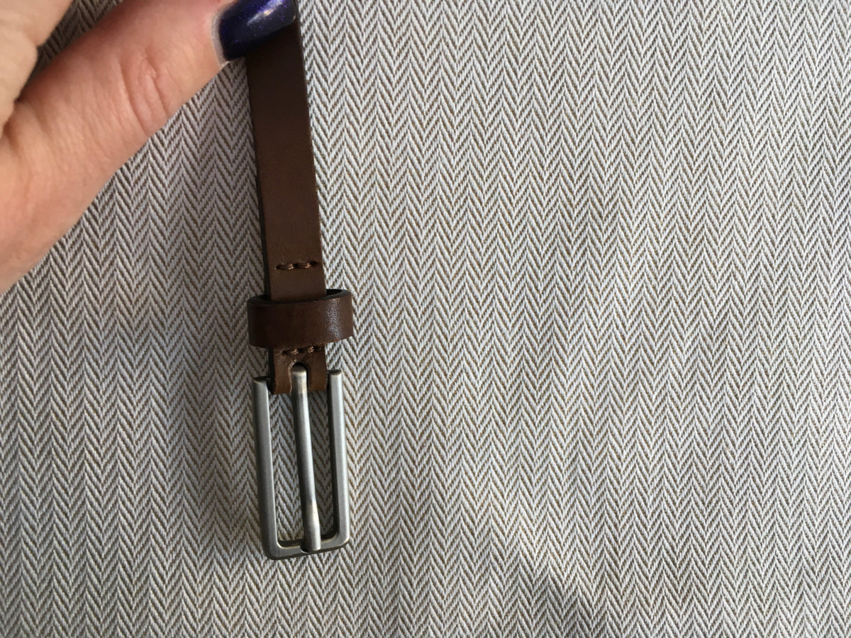MARNI Brown Leather Skinny Belt Size 75  JUST AMAZING Ladies