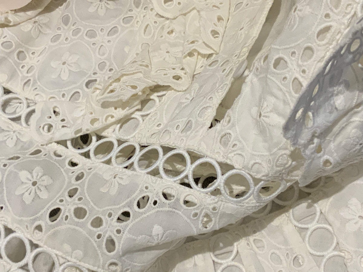 ZIMMERMANN White Divinity Wheel Day Broderie Dress Size 1 S small ladies