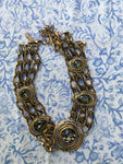 Oscar de la Renta Crystal Curb Chain Necklace Chain Ladies