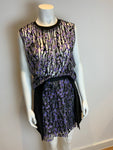 Carven Women's Floral Skirt - Black/Lilac Glitter FR 34 UK 6 US 2 XXS ladies