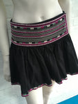 ISABEL MARANT Runway Women's Black Saxen Embellished Cotton Mini Skirt LADIES