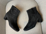 Prada Suede Ankle Booties Short High Heel Boots Size 38.5 US 8.5 UK 5.5 ladies