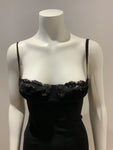 $290 Pleasure State Black lace trim camisole dress size 0 XXS ladies