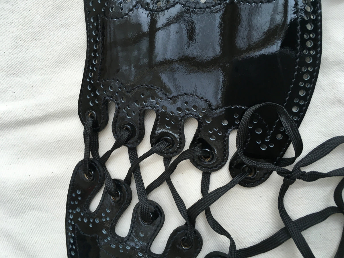 JEAN PAUL GAULTIER patent leather bondage corset belt ladies