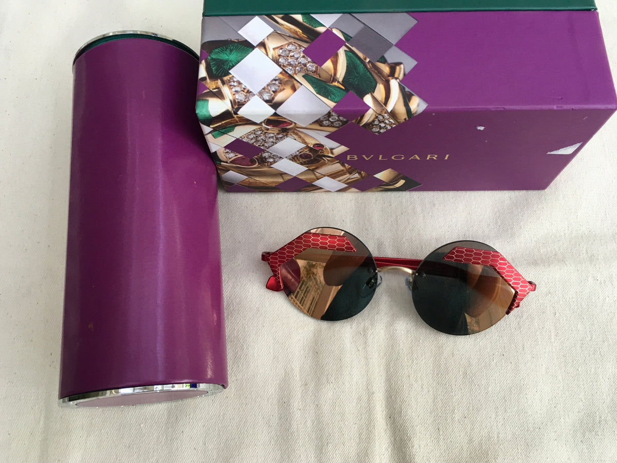 BVLGARI 6089 2029/4Z Serpenteyes Red Metallic Sunglasses ladies