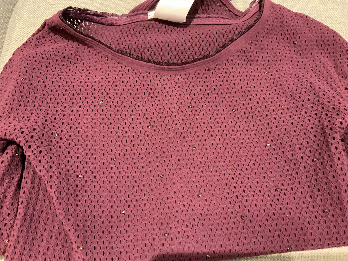 WOLFORD COMET String Body burgundy Swarovski crystals Size XS ladies