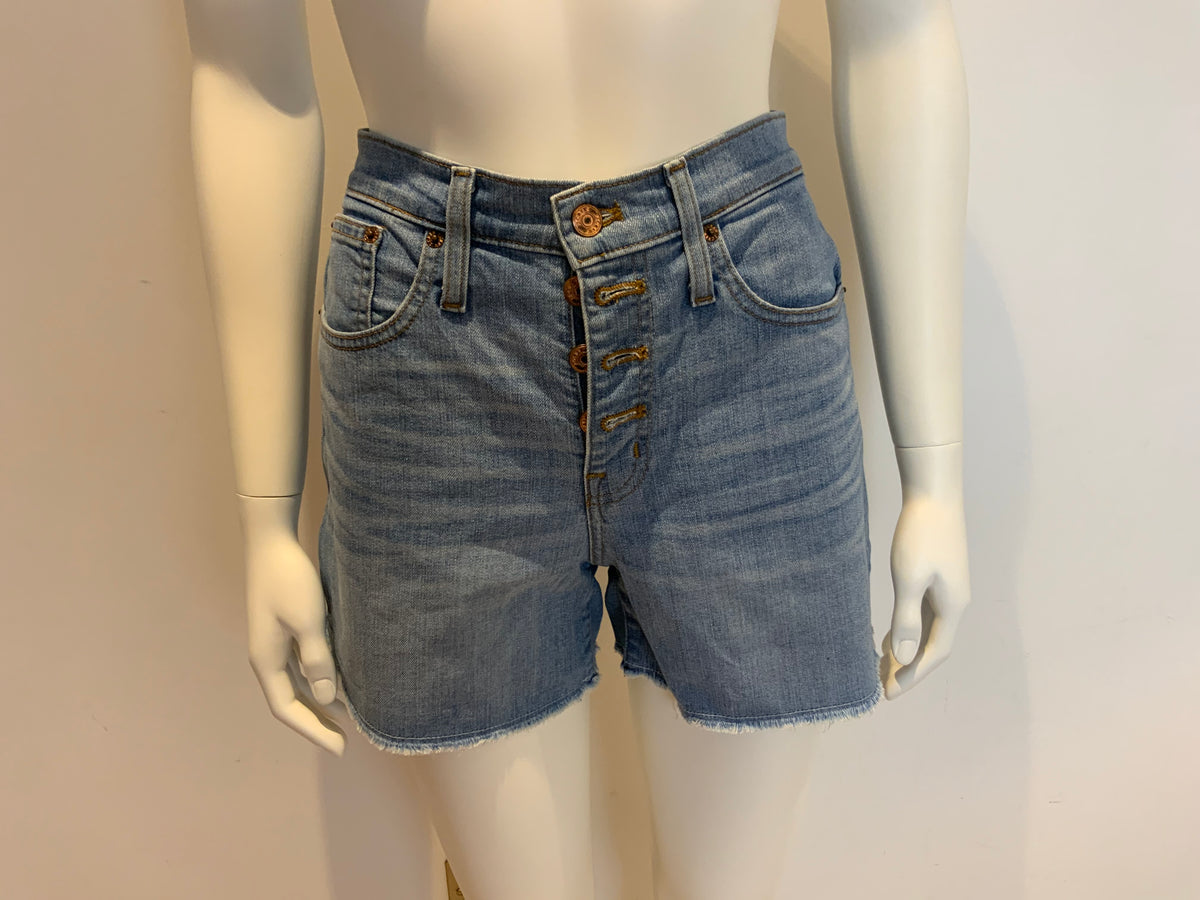 J Crew High Waist Denim Jeans Shorts Size 26 ladies