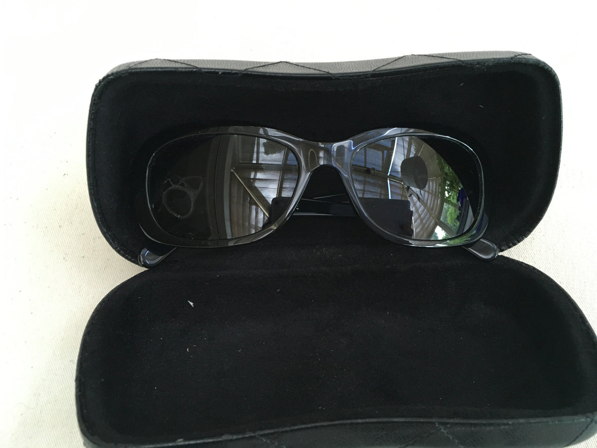 Chanel 5181-B Black Rectangle Gripoix CC Women Sunglasses ladies