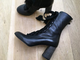 Chloé Chloe Black Leather Mid-Calf Boots Size 35 UK 2 US 5 ladies