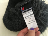 PIPOLAKI ISHA Grey Ski Cozy Cable Knit Beanie Hat Ladies