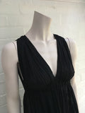 LA PERLA Black Pleated Swim Cover-Up Dress Size I 42 UK 10 US 6 Ladies