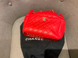 CHANEL Lambskin Quilted Medium Drawstring Classic Bag Handbag ladies