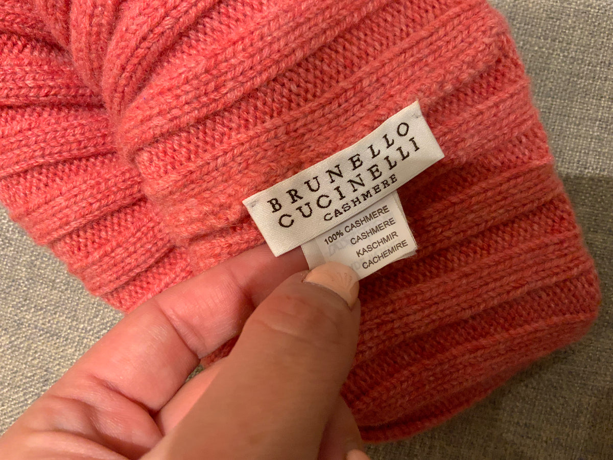 Brunello Cucinelli Cashmere rib knit Beanie Hat Size M men
