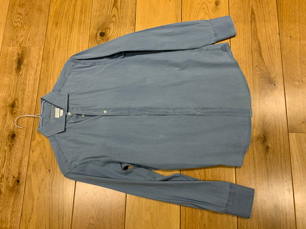 Brunello Cucinelli Blue Slim Fit Mens Casual Shirt Size M medium men