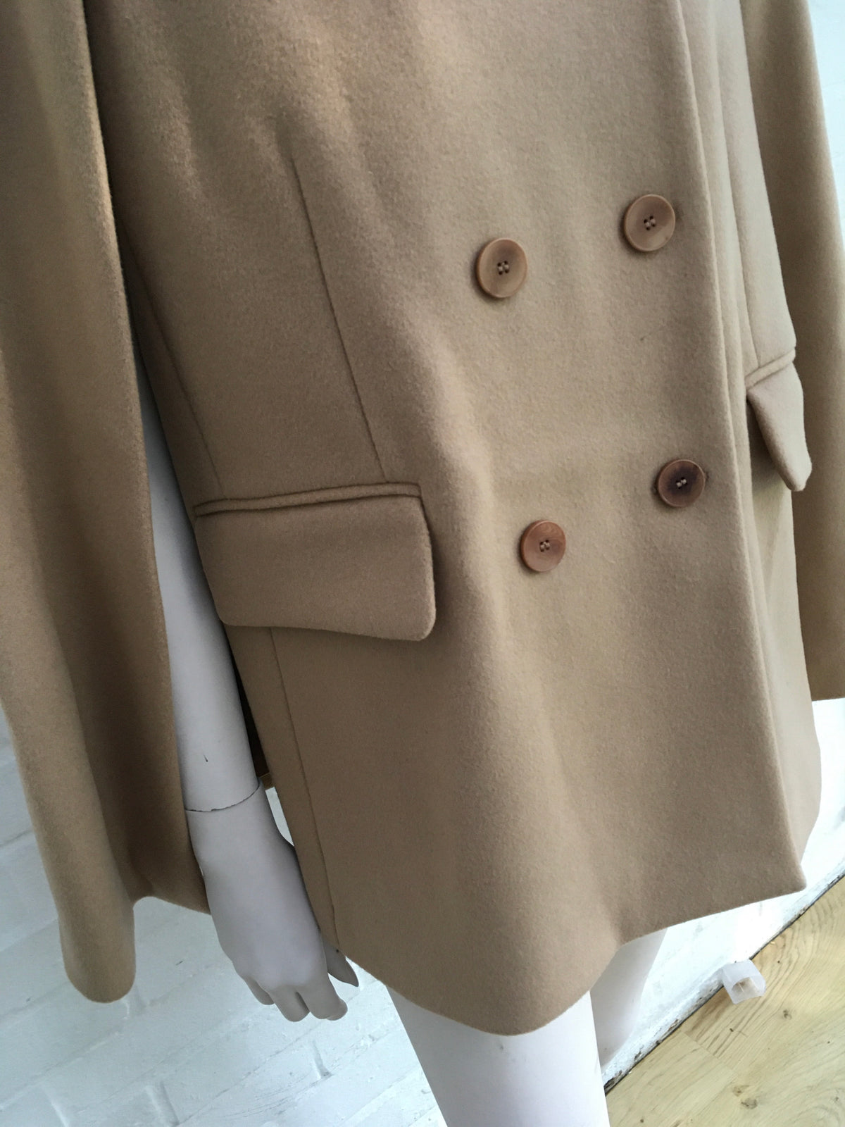 Maje Double-breasted wool and cashmere-blend felt cape coat Size F 38 UK 10 US 6 Ladies