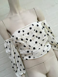 ZARA MOST WANTED Polka Dots Cropped Top Size M medium ladies