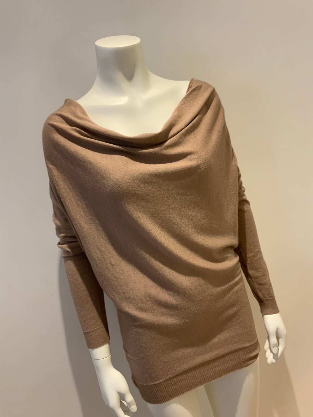 LANVIN Cowl Neck Sweater Jumper Wool & Cashmere & Silk Size XS ladies