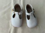 Querubin Made in Spain White Leather Baby Shoes Size 19 CHILDREN