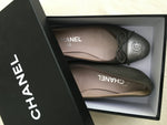CHANEL LIMITED EDITION CC SILVER GREY FLATS SHOES SIZE 36 UK 3 US 6 £945