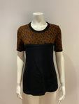 Luisa Frassine 1970's Leopard Knit Jumper Sweater Top Size I 44 UK 12 US 8 L ladies