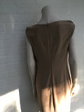 Phase Eight Womens Dress BIANCA Crepe Short Sleeve Camel Brown UK 14  Ladir