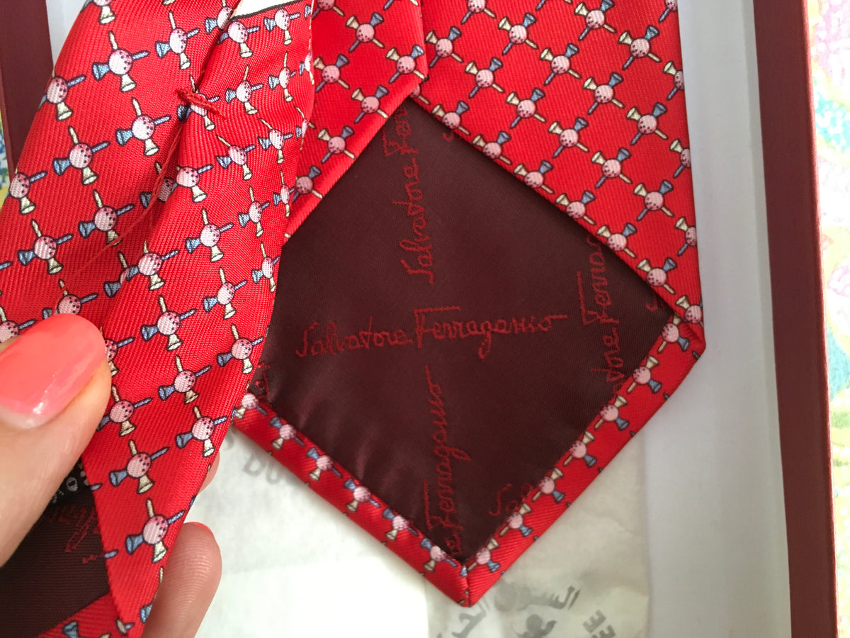 Salvatore Ferragamo Silk Printed Tie men