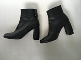 Stella Mccartney Ankle Boots Black Curved Block-Heel Booties Ladies