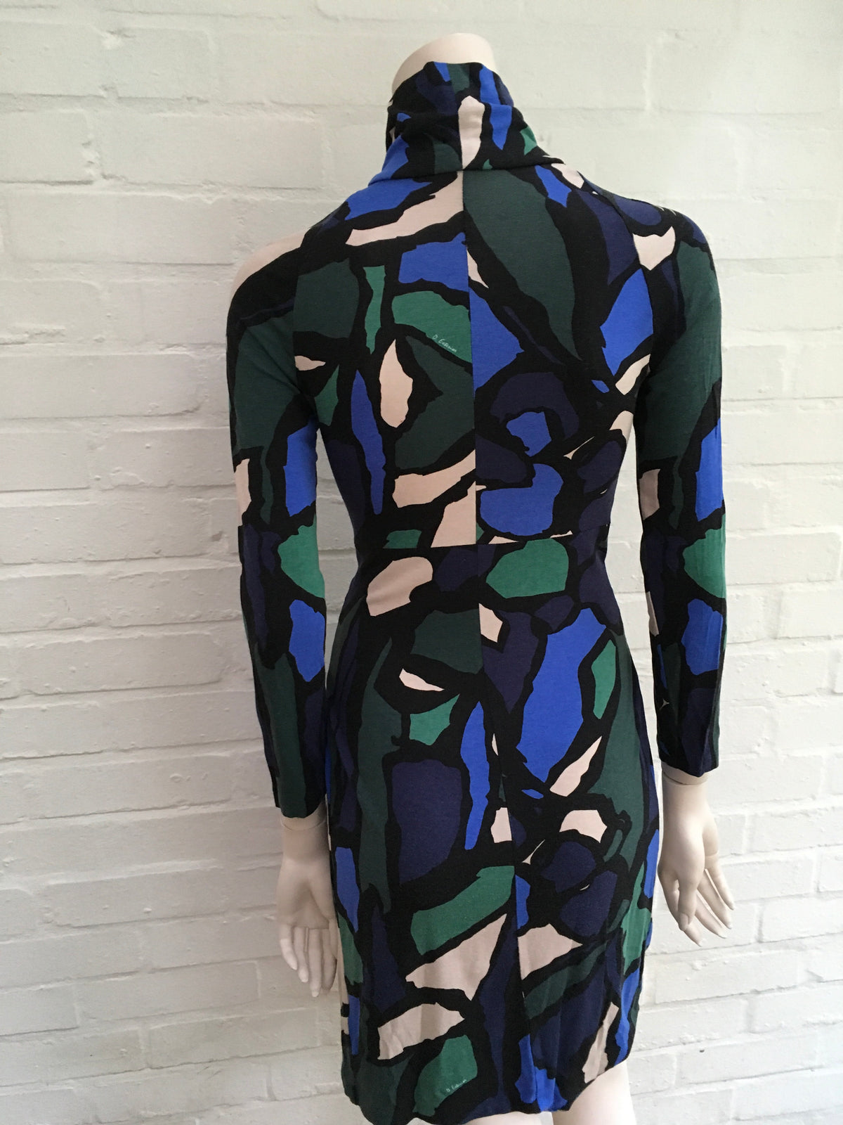 D. Exterior blue printed dress for women Ladies