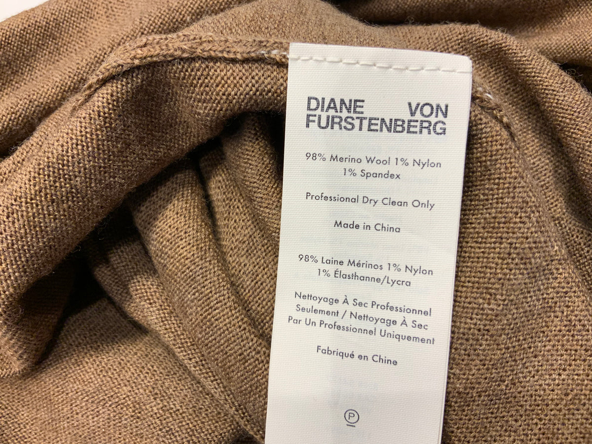 Diane von Furstenberg 2019 Merino Wool Polo Jumper Sweater Size XS ladies