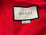Gucci Red Swarovski Crystal-Embellished Printed T-Shirt Ladies