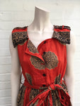 Sika African Fashion Lab Shirt Dress Handmade in Ghana Size US 2 UK 6 XS LADIES