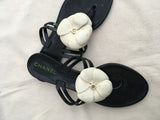 CHANEL Summer Camellia Slide Sandals Thong SIZE 37 UK 4 US 7 ladies