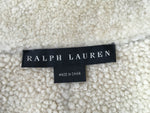 Ralph Lauren Black Label Lamb Shearling Leather Vest Gilet Ladies