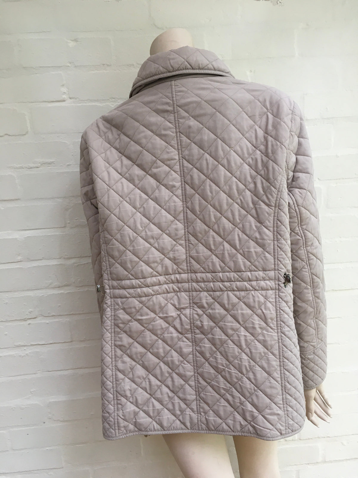 WINDSMOOR Cream Classic Collar Criss Cross Quilted Short Jacket Size L Large ladies