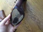 MULBERRY TAN D-RING PYTHON SNAKESKIN Boot Booties Brown Size 37 UK 4 US 7 Ladies