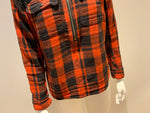 RALPH LAUREN Polo Black & Orange Gingham Shirt Size XS ladies