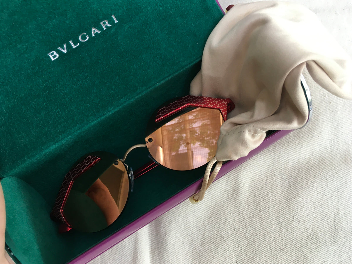 BVLGARI 6089 2029/4Z Serpenteyes Red Metallic Sunglasses ladies