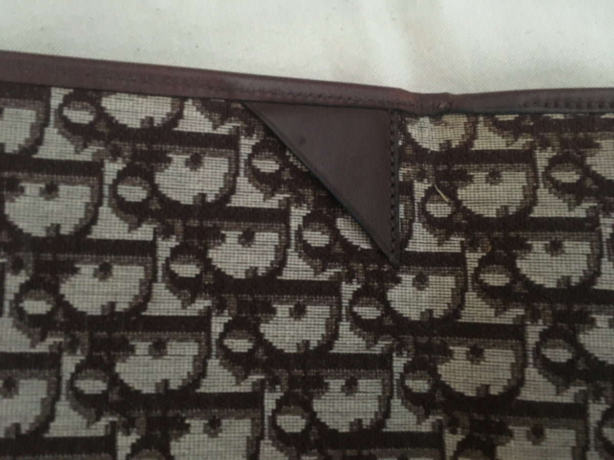 Christian Dior 1960's Diorissimo vintage  Leather Trim Clutch Pouch Ladies