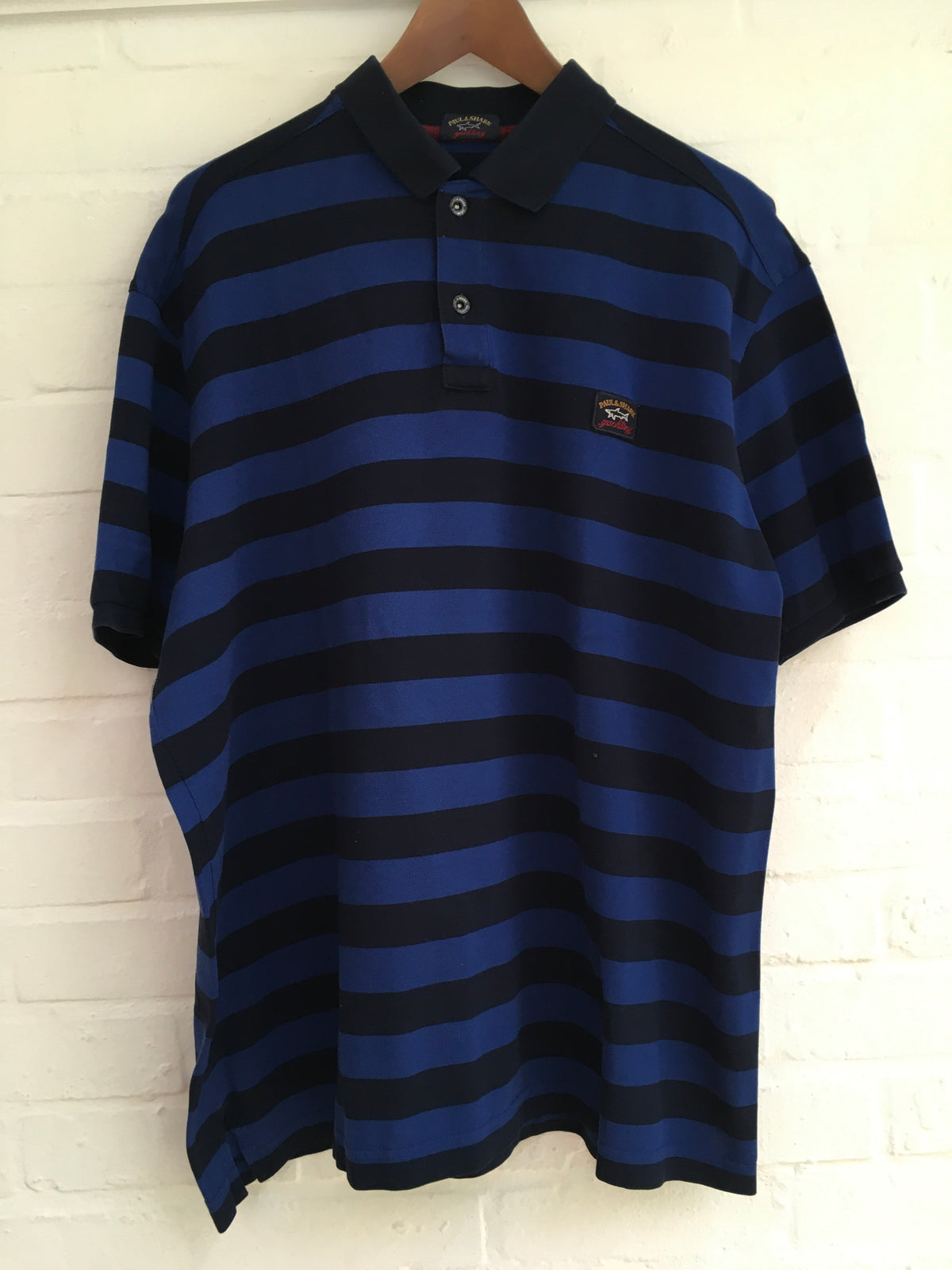 Paul & Shark Regular Fit Blue Striped Polo T shirt Size 3XL men