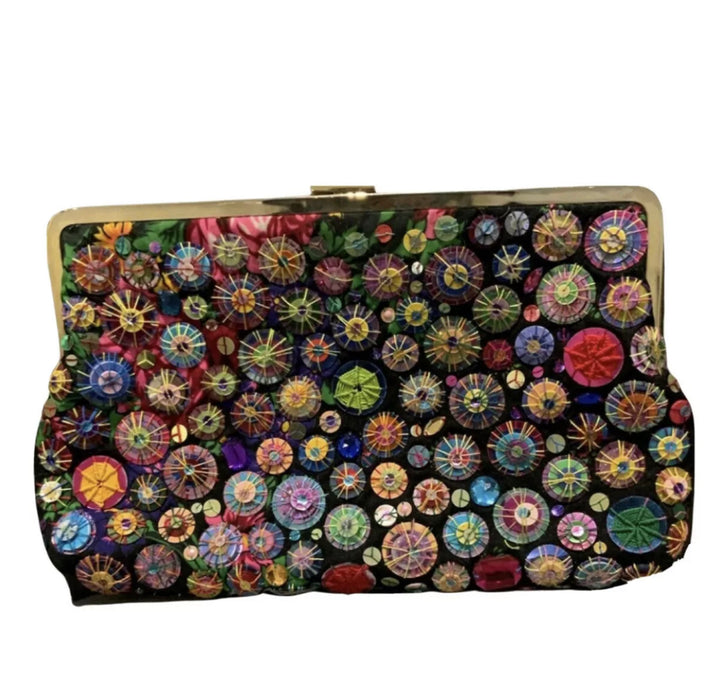 SARAH'S BAG HANDMADE IN LEBANON OVERSIZED EMBELLISHED CLUTCH BAG HANDBAG ladies